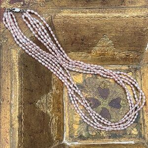 Elegant Pink Genuine Pearl Necklace